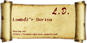 Lombár Dorina névjegykártya